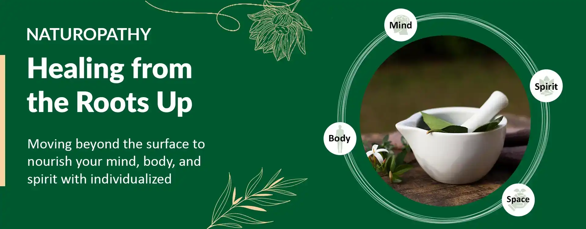 Naturopathy treatments using natural healing therapies to restore balance and improve overall health